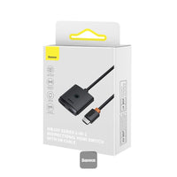 محول Baseus AirJoy 2 في 1 HDMI أسود - Baseus AirJoy 2-in-1 HDMI Switch Black