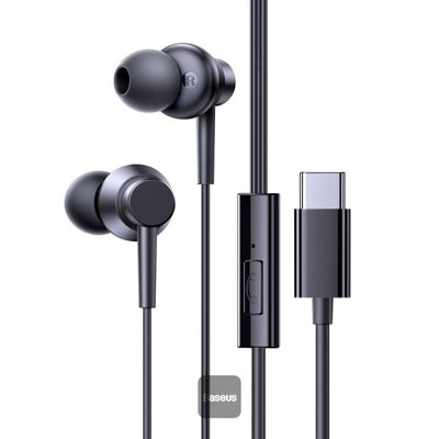 Baseus Encok CZ11 Wired Earphones Black - سماعات بيسوس السلكية