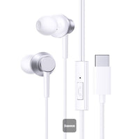 سماعات Baseus Encok CZ11 السلكية - أبيض | Baseus Encok CZ11 Wired Earphones White