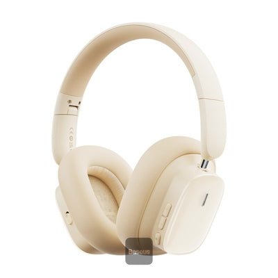 Baseus Bowie H1i Noise-Canceling Headphones White | سماعات بيسوس بوي H1i عازلة للضوضاء أبيض