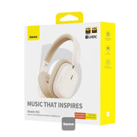 Baseus Bowie H1i Noise-Canceling Headphones White | سماعات بيسوس بوي H1i عازلة للضوضاء أبيض