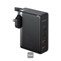 شاحن Baseus GaN5 Pro 2C+2U بقوة 100 واط | Baseus GaN5 Pro Charger 2C+2U 100W UK Black (With Cable C→C 100W 1m Black)