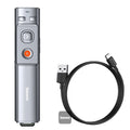 جهاز عرض تقديمي بيسوس أورانج دوت لاسلكي ليزر أحمر رمادي | Baseus Orange Dot Wireless Presenter Red Laser Grey