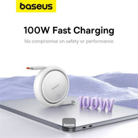كابل Baseus Free2Pull القابل للسحب | Baseus Free2Pull Retractable Cable C→iP 20W 1m White