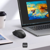 Baseus F02 Wireless Mouse (No Battery) Black - ماوس بيسوس F02 لاسلكي بدون بطارية أسود