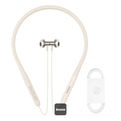 Baseus Bowie P1 Neckband Earphones White - سماعات بيسوس بوي P1 نيك باند أبيض