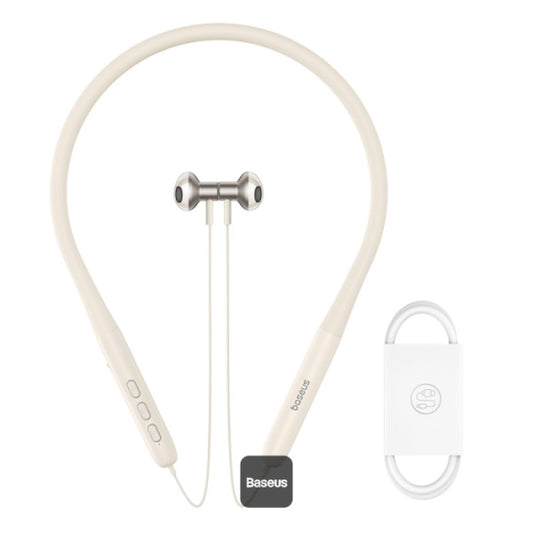 Baseus Bowie P1 Neckband Earphones White - سماعات بيسوس بوي P1 نيك باند أبيض