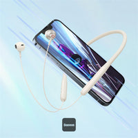 Baseus Bowie P1 Neckband Earphones White - سماعات بيسوس بوي P1 نيك باند أبيض