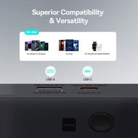 باور بانك Baseus Airpow Lite 10000mAh للشحن السريع 15 واط مع منفذ Type-C ومنفذ USB-A - أسودBaseus Airpow Lite 10000mAh Fast Charge Power Bank 15W With Type-C and USB-A Port - Black
