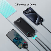 باور بانك Baseus Airpow Lite 10000mAh للشحن السريع 15 واط مع منفذ Type-C ومنفذ USB-A - أسودBaseus Airpow Lite 10000mAh Fast Charge Power Bank 15W With Type-C and USB-A Port - Black