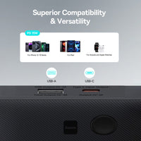 باور بانك Baseus Airpow Lite 10000mAh للشحن السريع 15 واط مع منفذ Type-C ومنفذ USB-A - أسودBaseus Airpow Lite 10000mAh Fast Charge Power Bank 15W With Type-C and USB-A Port - Black