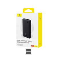 باور بانك Baseus Airpow Lite 10000mAh للشحن السريع 15 واط مع منفذ Type-C ومنفذ USB-A - أسودBaseus Airpow Lite 10000mAh Fast Charge Power Bank 15W With Type-C and USB-A Port - Black