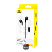 Baseus Encok CZ17 Wired Earphones Black - سماعات بيسوس انكوك CZ17 سلكية سوداء