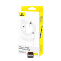 Baseus Encok CZ17 Wired Earphones White - سماعات بيسوس انكوك CZ17 سلكية بيضاء