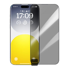 واقي شاشة بيسوس Sapphire Series iPhone 16 Pro Max زجاج مقوى 9H مع حماية خصوصية | Baseus Sapphire Series Privacy Tempered Glass Screen Protector 9H for iPhone 16 Pro Max