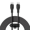 Baseus Pudding Series Fast Charging Cable Type-C to Type-C 100W 5A 2M - Black | كابل تايب سي بيسوس بودينج شحن سريع 100 واط 5 أمبير 2 متر - أسود
