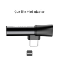 محول صوتي Baseus L41 من Type-C إلى Type-C ومنفذ 3.5 ملم (شحن + موسيقى) - أسود | Baseus L41 Audio Converter Type-C to Type-C & 3.5mm Jack Adapter (Charge + Music) - Black