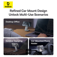 Baseus PrimeTrip C02 Mega Magnetic Car Mount Stick-on Gray | حامل سيارة بيسوس مغناطيسي PrimeTrip C02 لاصق رمادي