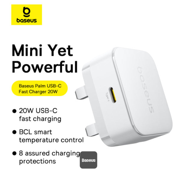 شاحن سريع Baseus Palm Charger 1C 20W UK White