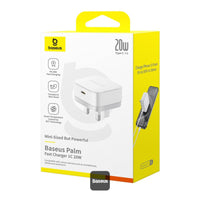 شاحن سريع Baseus Palm Charger 1C 20W UK White