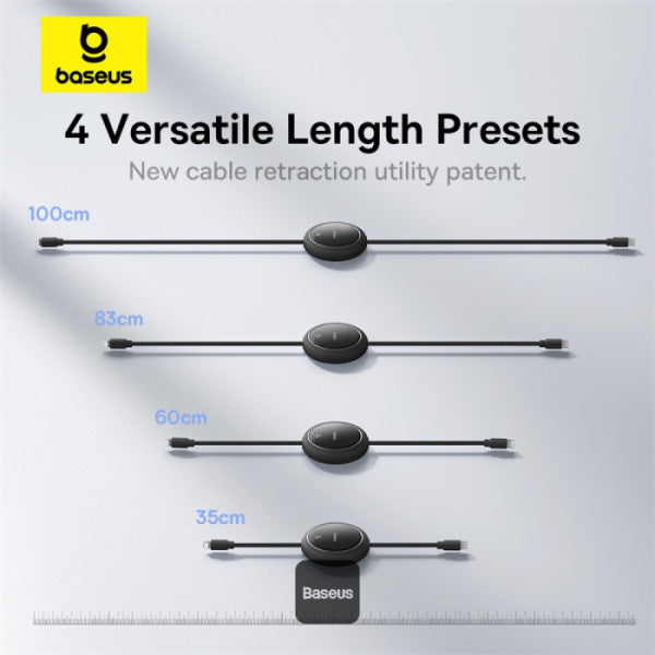 كابل بيسوس قابل للسحب USB-C إلى آيفون 20W 1 متر | Baseus Free2Pull Retractable Cable C to iPhone 20W 1m