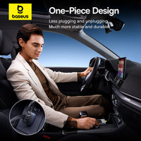 محول باسيوس SafeJourney كاربلاي لاسلكي رمادي - Baseus SafeJourney Wireless CarPlay Adapter Grey