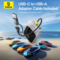 محول باسيوس SafeJourney كاربلاي لاسلكي رمادي - Baseus SafeJourney Wireless CarPlay Adapter Grey