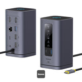 Baseus Spacemate Series 10-in-1 MAC Docking Station Hub - Grey - محطة إرساء بيسوس 10 في 1 للماك
