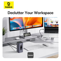 Baseus Spacemate Series 10-in-1 MAC Docking Station Hub - Grey - محطة إرساء بيسوس 10 في 1 للماك