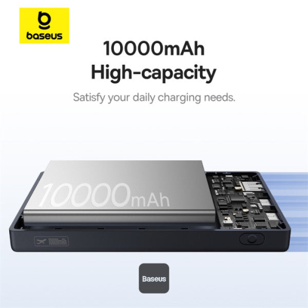Baseus PicoGo Power Bank 10000mAh 20W Black - بيسوس بيكو جو باور بانك 10000 مللي أمبير 20 واط أسود