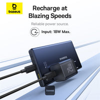 Baseus PicoGo Power Bank 10000mAh 20W Black - بيسوس بيكو جو باور بانك 10000 مللي أمبير 20 واط أسود