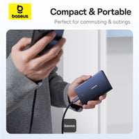 Baseus PicoGo Power Bank 10000mAh 20W Black - بيسوس بيكو جو باور بانك 10000 مللي أمبير 20 واط أسود