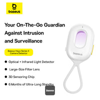 Baseus Heyo Series II Infrared Camera Detector - Mini Travel Hotel Hidden Camera Finder - كاشف الكاميرات المخفية