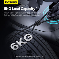 Baseus UltraControl Go Series Clamp-Type Phone Holder (Suction Cup Version) UltraStable Dashboard/Windshield Mount - Black | حامل هاتف بيسوس الترا كنترول جو بمشبك وكوب شفط للوحة القيادة والزجاج الأمامي - أسود