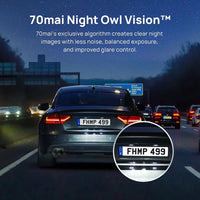 70mai A200 كاميرا سيارة مزدوجة HDR أمامية وخلفية مع Wifi ورؤية ليلية Night Owl