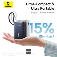 Baseus PicoGo Power Bank 10000mAh 45W Black - باور بانك بيسوس بيكو جو 10000 مللي أمبير 45 واط أسود