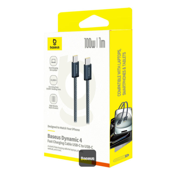 Baseus Dynamic 4 Series Type-C Cable 100W 1M - كابل بيسوس داينمك 4 تايب سي 100 واط