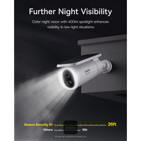 كاميرا مراقبة خارجية Baseus Security S1 Outdoor Camera 2K White