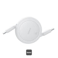 Baseus Free2Pull Mini Retractable Type-C Cable 60W Fast Charging 1M - White | كابل تايب سي قابل للسحب بيسوس فري تو بول ميني شحن سريع 60 واط 1 متر - أبيض
