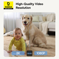 كاميرا بيسوس الأمنية الداخلية P1 لايت 2K Baseus Security P1 Lite Indoor Camera 2K White UK