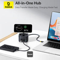 هاب Baseus MagPro II 7 في 1 مع شحن لاسلكي مغناطيسي | Baseus MagPro II 7-in-1 HUB Magnetic Wireless Charging 15W Black