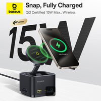 هاب Baseus MagPro II 7 في 1 مع شحن لاسلكي مغناطيسي | Baseus MagPro II 7-in-1 HUB Magnetic Wireless Charging 15W Black