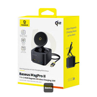 هاب Baseus MagPro II 7 في 1 مع شحن لاسلكي مغناطيسي | Baseus MagPro II 7-in-1 HUB Magnetic Wireless Charging 15W Black