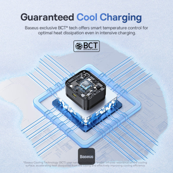 Baseus Palm Charger 1C 30W UK Black (With Cable C→C 60W 1m Black) | شاحن بيسوس بالم 1C 30 واط UK أسود