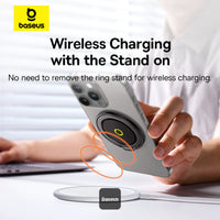 Baseus MagPro II Magnetic Ring Stand Matte Black - حلقة حامل مغناطيسي بيسوس ماج برو 2 أسود مطفي