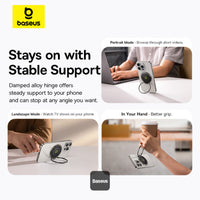 Baseus MagPro II Magnetic Ring Stand Matte Black - حلقة حامل مغناطيسي بيسوس ماج برو 2 أسود مطفي