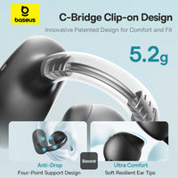 Baseus Inspire XC1 Open-Ear Earbuds Sound by Bose LDAC Hi-Res IP66 | سماعات بيسوس إنسباير XC1 مفتوحة الأذن صوت بوز عالي الدقة مقاومة للماء