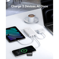 Baseus EnerFill FP21 Power Bank 10000mAh 22.5W White (With Cable C→C 30cm 20V/3A) | بيسوس إنرفيل باور بانك 10000 مللي أمبير 22.5 واط أبيض
