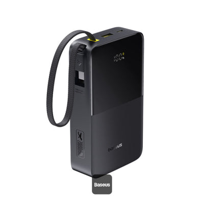 Baseus EnerFill FC51 Bipow2 Pro Power Bank 20000mAh 22.5W Black Built-in Cable - باور بانك بيسوس انرفيل FC51 بايباو 2 برو 20000 مللي أمبير 22.5 واط أسود بكيبل مدمج