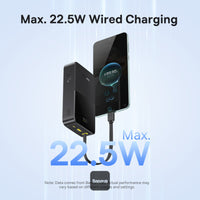 Baseus EnerFill FC51 Bipow2 Pro Power Bank 20000mAh 22.5W Black Built-in Cable - باور بانك بيسوس انرفيل FC51 بايباو 2 برو 20000 مللي أمبير 22.5 واط أسود بكيبل مدمج